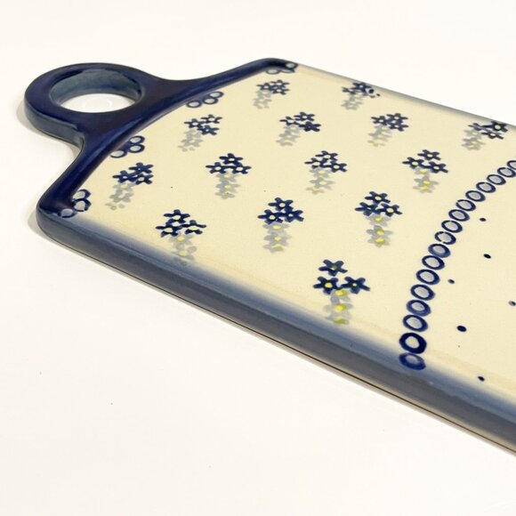 Unikat Polish Pottery Cheese Cutting Board Charcuterie Serving 11” Signed - Picture 4 of 5